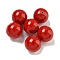 Dyed Synthetic Turquoise Beads, Round, Red, 20mm, Hole: 1mm