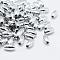 Plating Eco-Friendly Plastic Beads, Oval, Silver Plated, 8x4mm, Hole: 1mm, about 7300~7600pcs/500g