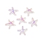 UV Plating Acrylic Cabochons, Iridescent, Starfish, 13.5x14x4mm