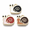 Eco-Friendly Zinc Alloy Charms, with Enamel, Cadmium Free & Nickel Free & Lead Free, Snail, Light Gold, Mixed Color, 12x14x2mm, Hole: 1.6mm