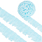 8 Yard Polyester Pleated Lace Ribbon, Wave Edge Lace Trim, Clothes Accessories, Pale Turquoise, 1/2 inch(14mm)