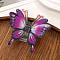 Resin Claw Hair Clips, Hair Accessories for Women & Girls, Butterfly, Dark Violet, 75x70mm