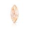 Preciosa&reg MAXIMA Crystal Fancy Stones, Czech Crystal, 435 14 615 Navette(Horse Eye), Dura Foiling, Light Peach, 8x4mm