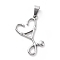 Non-Tarnish 304 Stainless Steel Pendants, Echometer, Stainless Steel Color, 27x23.5x2mm, Hole: 3.5x7.5mm