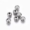 Tarnish Resistant 304 Stainless Steel Textured Beads, Round, Stainless Steel Color, 5x4.5mm, Hole: 1.5mm