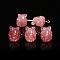 Natural Strawberry Quartz Carved Beads, Nine-Tailed Fox, 15x12mm