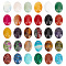 GOMAKERER 30Pcs 30 Styles Natural & Synthetic Mixed Gemstone Cabochons, Oval, Mixed Dyed and Undyed, 24~26x17~19x6~10mm, 1pc/style