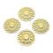 Brass Filigree Joiners, Lead Free & Cadmium Free & Nickel Free, Flat Round, Raw(Unplated), 37x5mm, Hole: 2mm