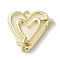 Rack Plating Alloy Pendants, with Acrylic, Cadmium Free & Nickel Free & Lead Free, Heart Charms, White, 17x18.5x3mm, Hole: 1.6mm