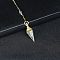 Resin Cone Dowsing Pendulums, Natural Aquamarine Chip inside and Metal Findings Charm, 380mm