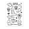 PVC Plastic Stamps, for DIY Scrapbooking, Photo Album Decorative, Cards Making, Stamp Sheets, Dinosaur Pattern, 16x11x0.3cm