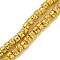 Electroplated Natural Lava Rock Beads Strands, Cloumn, Golden Plated, 3x2mm, Hole: 1mm, about 164pcs/strand, 15.35''(39cm)