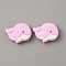 Dolphin Food Grade Eco-Friendly Silicone Beads, Chewing Beads  For Teethers, DIY Nursing Necklaces Making, Pearl Pink, 21x29x9mm, Hole: 2mm