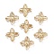 Metal Enlaced Transparent Acrylic Beads, Golden Plated, Flower, Clear, 17x17x5.5mm, Hole: 2mm, about 833Pcs/500G