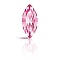 Preciosa&reg MAXIMA Crystal Fancy Stones, Czech Crystal, 435 14 615 Navette(Horse Eye), Dura Foiling, 70010 Rose, 15x7mm