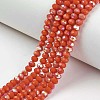 Electroplate Opaque Solid Color Glass Beads Strands EGLA-A034-P3mm-L03-1
