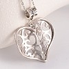 Heart Tibetan Style Alloy European Dangle Charms PALLOY-JF00091-02-2