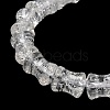 Transparent Crackle Glass Beads Strands GLAA-D025-01K-3