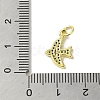 Real 18K Gold Plated Brass Pave Cubic Zirconia Pendants KK-M283-04A-02-3