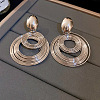 Silver Needle Silver Earrings Fashion Metal Earrings Simple Design Earrings TV7290-2-1