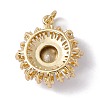 Brass with Cubic Zirconia Pendants KK-G439-61G-3