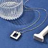 304 Stainless Steel Heart Square Urn Ashes Necklaces STAS-Z106-07P-3