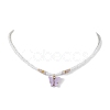 Glass Beads Necklaces NJEW-JN04725-4