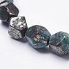 Natural Pyrite Beads Strands G-K181-D02-3