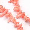Dyed Chips Synthetic Coral Beads Strands X-CORA-Q026-01E-1