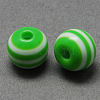 Round Striped Resin Beads RESI-R158-20mm-04-1