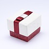 Rectangle Cardboard Ring Boxes with Black Velvet inside & Bowknot CBOX-N006-02-1