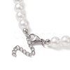 Plastic Imitation Pearl with Acrylic Sports Ball Beaded Necklaces for Women NJEW-JN04660-6
