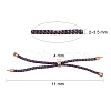 Adjustable Nylon Cord Slider Bracelet Making MAK-F026-A-RG-4
