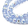 Baking Painted Transparent Glass Beads Strands DGLA-A034-J6mm-B09-3