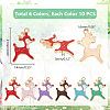 PandaHall Elite 60Pcs 6 Colors Alloy Enamel Pendants ENAM-PH0002-78-2