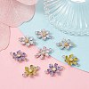 8Pcs 4 Colors Alloy Enamel Connector Charms FIND-YW0003-74-5