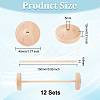 Unfinished Schima Wood Vehicle Wheels & Birch Wood Stick Sets DIY-WH0308-326B-2