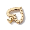 Rack Plating Brass Micro Pave Clear Cubic Zirconia Charms KK-H434-35G-2