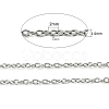 304 Stainless Steel Cable Chains CHS-A003J-0.4mm-2