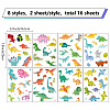 16 Sheets 8 Styles PVC Waterproof Wall Stickers DIY-WH0345-185-2