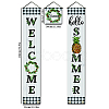 Polyester Hanging Sign for Home Office Front Door Porch Decorations HJEW-WH0023-004-2