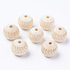 Unfinished Natural Wood European Beads WOOD-S057-019B-1