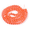 Drawbench Transparent Glass Beads Strands GLAD-Q012-8mm-08-2