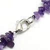 Classic Natural Gemstone Chip Beaded Necklaces NJEW-L055-06-2