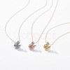 Clear Cubic Zirconia Swan Pendant Necklace JN1063C-2