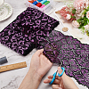 Polyester Lace Flower Fabric DIY-WH0034-95C-3