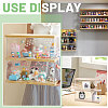 2-Tier Transparent Acrylic Wall-Mounted Action Figures Display Cases with Sliding Lid ODIS-WH0020-95-6