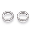 Rhodium Plated 925 Sterling Silver Micro Pave Cubic Zirconia Charms STER-T004-08P-2