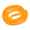 Opaque Solid Color Glass Beads Strands GLAA-TAC0022-4mm-B04-2