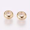 Brass Micro Pave Cubic Zirconia Beads KK-P116-23-8MM-2